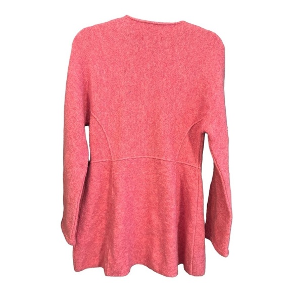 Esteve Sita Murt Made in Spain Wool Blend Pink Ruffle Jacket Size 10 (UK 44) BU3 - Picture 3 of 4